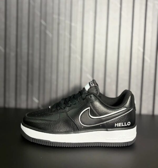 VN-113-1 Nike Air Force 1 '07 'Black White Outlined Swoosh'