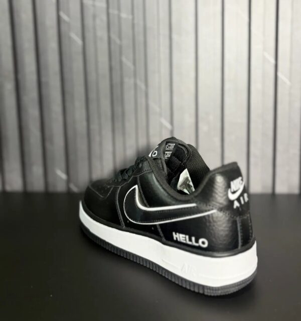 VN-113-3 Nike Air Force 1 '07 'Black White Outlined Swoosh'